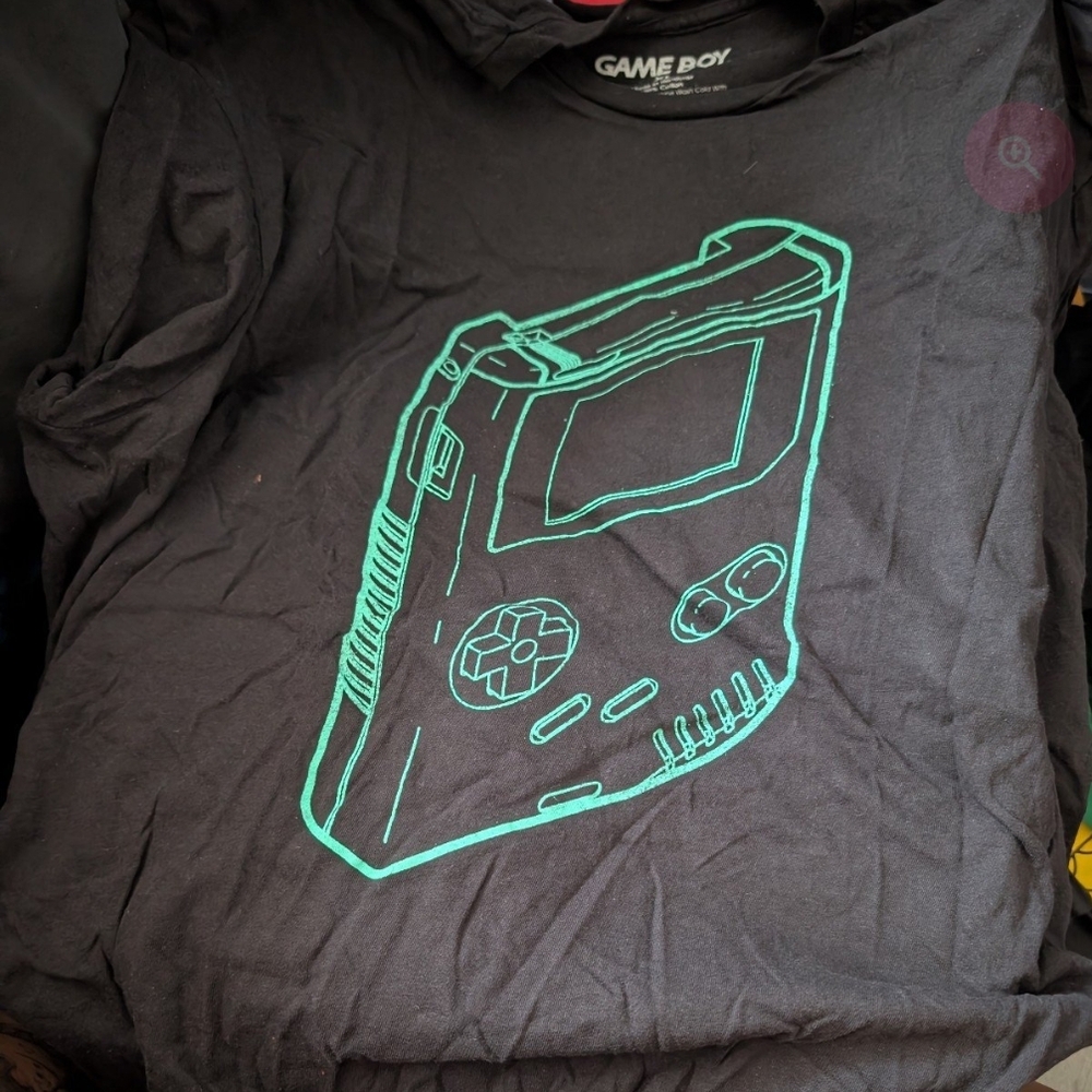 Black Tee with Teal Graphic
